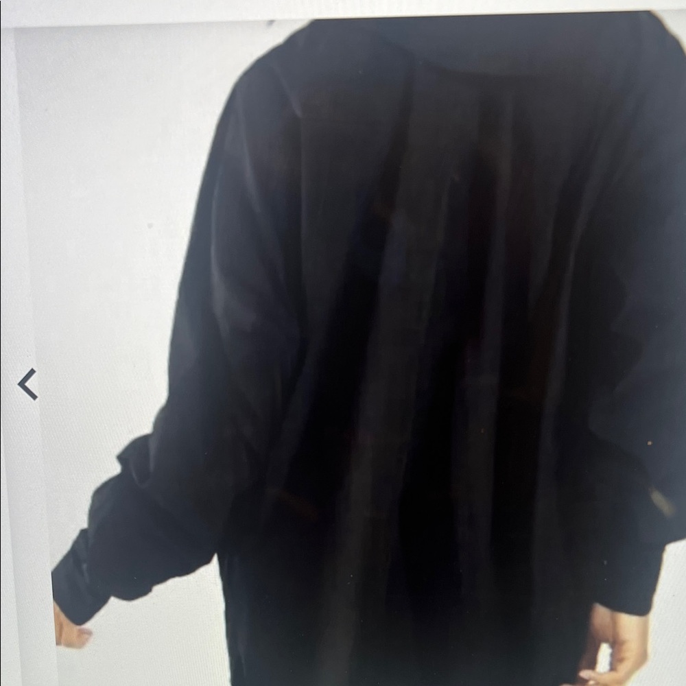 Fabletics Detachable Black Hooded Oversized Giana Jacket, Size Large - Picture 9 of 13